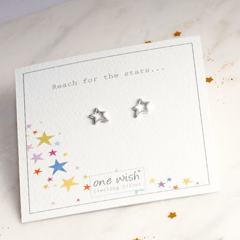 Reach For The Stars Sterling Silver Stud Earrings, 3 of 11