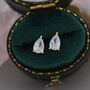 Sterling Silver Pear Cut Cz Earrings, thumbnail 2 of 12