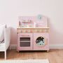 Personalised Pink Wooden Kitchen Play Set, thumbnail 1 of 3
