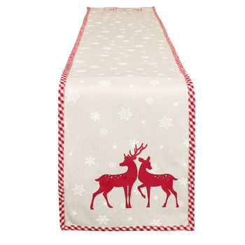 Personalised Country Stag Cotton Table Runner, 2 of 5
