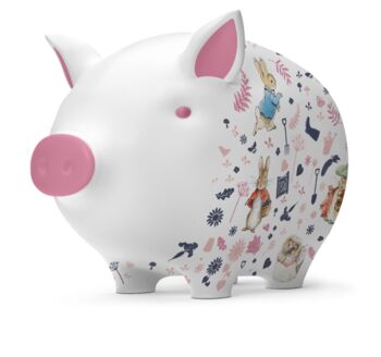 Tilly Pig Peter Rabbit And Friends Pink Piggy Bank, 4 of 7