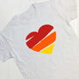Personalised Women's Sunset Heart T Shirt, thumbnail 1 of 7