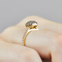 18ct Gold Cushion Cut Salt And Pepper Engagement Ring, thumbnail 5 of 6
