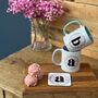 China Initial Mug With Bold Floral Plaque, thumbnail 7 of 11
