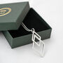 Sterling Silver Geometric Statement Necklace, thumbnail 4 of 10