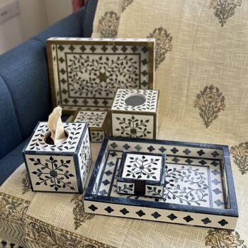 Facial Tissues Cover Box Wood Inlay, Guest Room Decor, 12 of 12