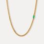 Gold Opal Gemstone Cuban Necklace Chain For Men, thumbnail 4 of 10