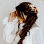 Soleil Rust Hydrangea Dried Flower Wedding Headpiece, thumbnail 2 of 4