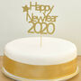 Happy New Year 2020 Star Cake Topper, thumbnail 1 of 3