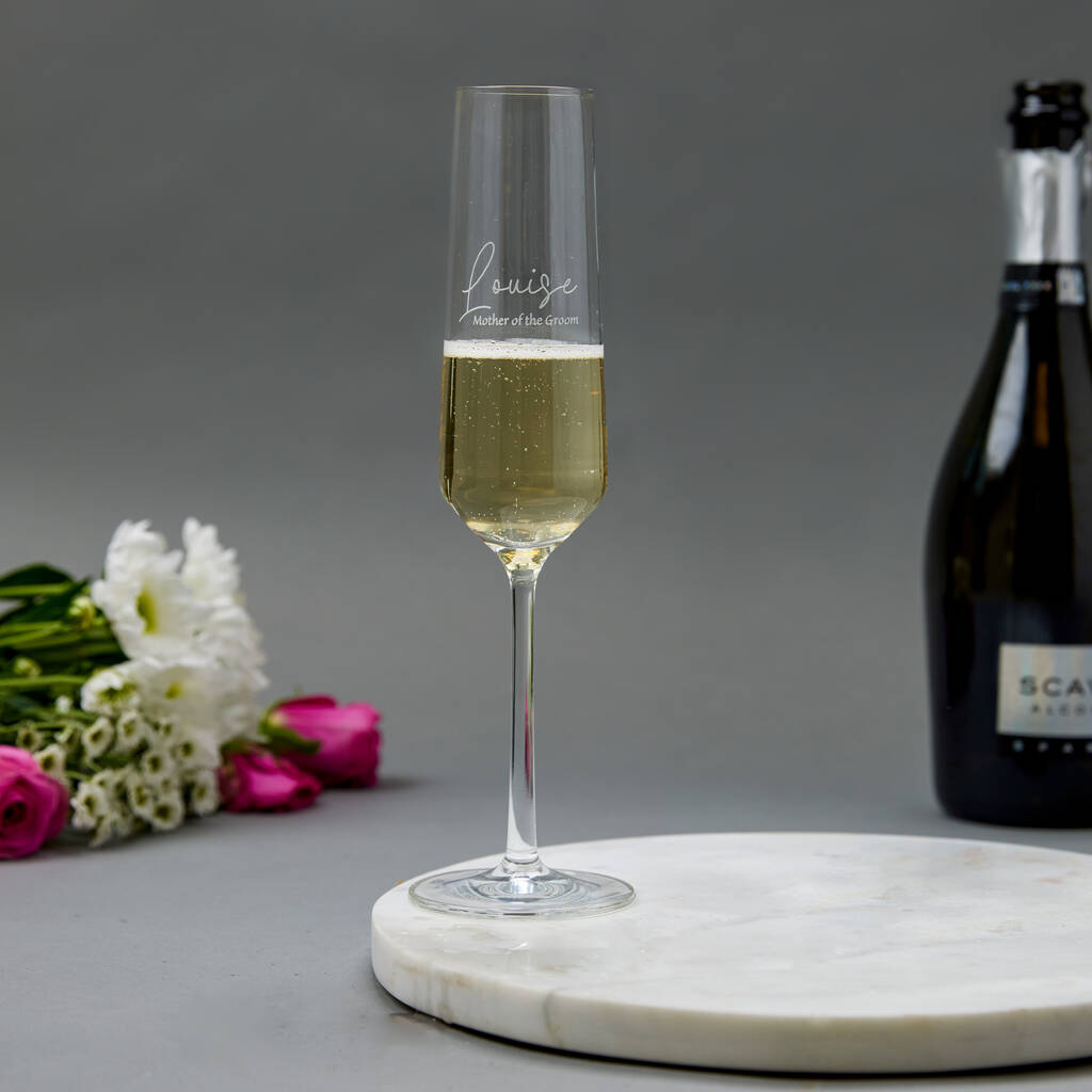 Personalised 'Bride' Champagne Flute By PoppyK