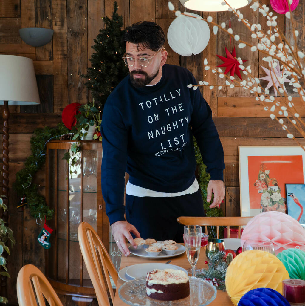 naughty list christmas jumper