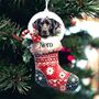 Personalised Black Labrador Stocking Bauble, thumbnail 1 of 2