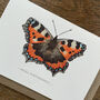 Illustrated Small Tortoiseshell Butterfly Card, thumbnail 3 of 6