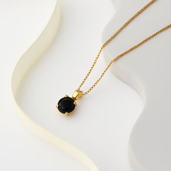 Black Swarovski Crystal Single Stone Pendant Necklace, 5 of 8