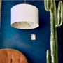 Cole And Sons Leopard Walk Lampshades In White Cotton, thumbnail 1 of 9