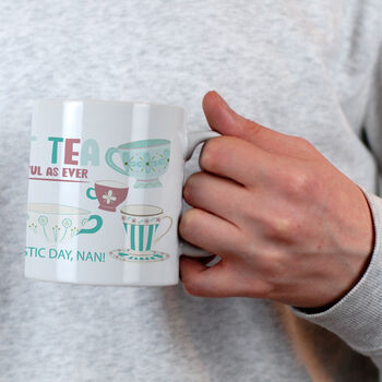 Personalised Eight Tea Tea Mug 80th Birthday Gift, 4 of 6
