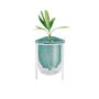 Flo, Self Watering Planter, Sea Green With Stand, thumbnail 4 of 5