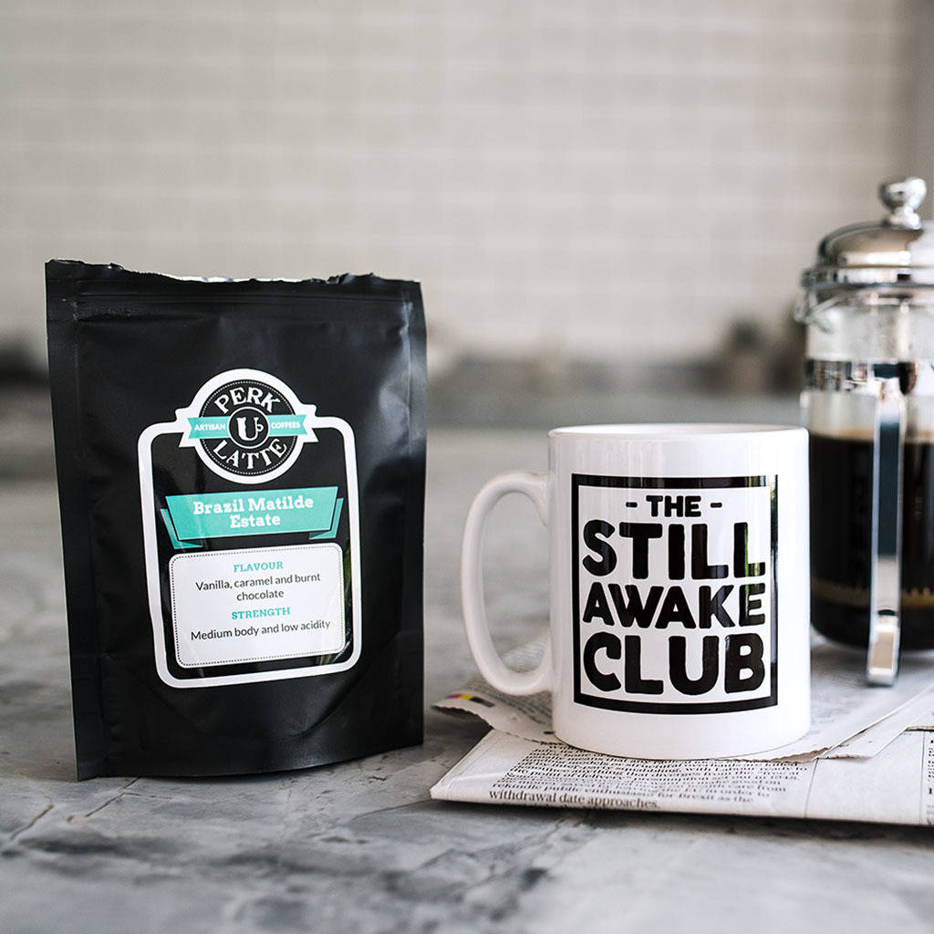 New Parent 'Still Awake Club' Mug And Coffee Set, 1 of 5