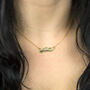 Gold Plated Sterling Silver Feather Necklace, thumbnail 2 of 3