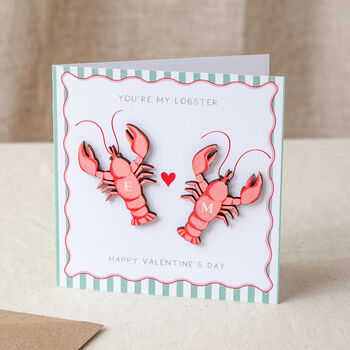 You're My Lobster Personalised Keepsake Card, 2 of 2
