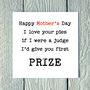 Happy Mother's Day I Love Your Pies, thumbnail 1 of 2