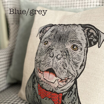 Staffordshire Bull Terrier Cushion Cover, 7 of 11