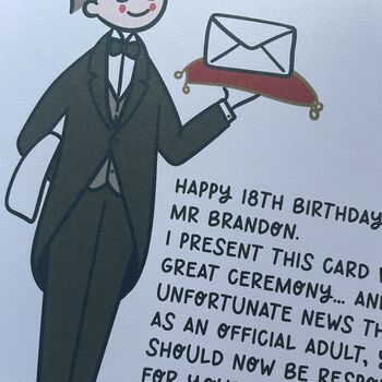 Funny Personalised 18th Birthday Card For Boys, 4 of 6