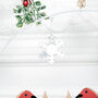 Christmas Robins On Branch Wreath With Snowflake, thumbnail 3 of 3