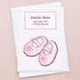 Baby Girl 'Shoes' Personalised New Baby Card, thumbnail 2 of 3