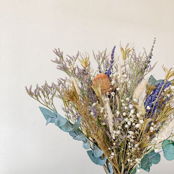 Preserved Lavender Bouquet With Banksia Denlune, 3 of 5