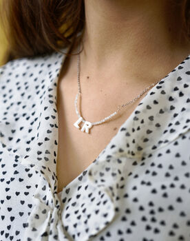 Mother Of Pearl Letter Necklace, 6 of 8