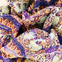 Fine Wool Pashmina Purple Print Scarf, thumbnail 4 of 11