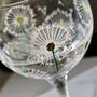 Dandelion Hand Painted Gin Glass, thumbnail 3 of 7