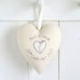 Personalised 25th Silver Wedding Anniversary Heart Gift, thumbnail 3 of 11
