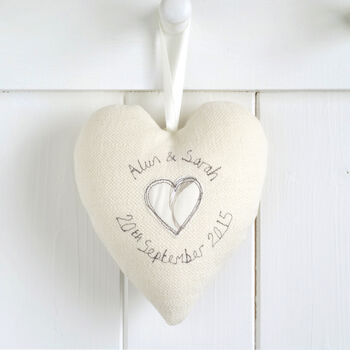 Personalised 25th Silver Wedding Anniversary Heart Gift, 3 of 11