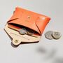 Personalised Orange Leather Card + Coin Purse, thumbnail 3 of 5