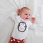 Personalised Penguin Baby First Christmas Top / Outfit, thumbnail 1 of 7