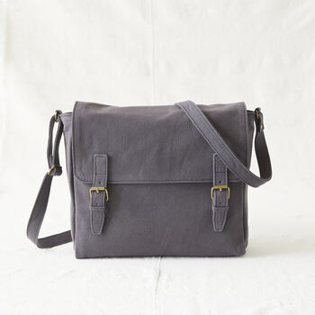 Fair Trade Unisex Canvas Satchel Vegan 100% Cotton, 10 of 12