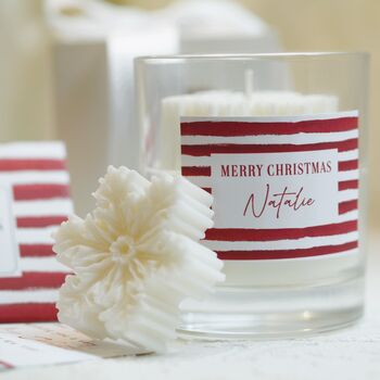 Personalised Christmas Snowflake Candle Gift Boxed, 6 of 6