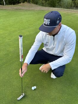 Golf Baseball Cap “Stiff” 3D Embroidered, Rope Detailing, Blue, Black Or White, 12 of 12