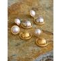 Monaco D’or Gold Eight Pearl V Blossom Drop Gift Earrings, thumbnail 4 of 5