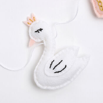 Swan Garland Beginner Felt Craft Kit, 6 of 7