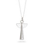 Large Angel Pendant Necklace Sterling Silver, thumbnail 2 of 7