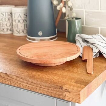 Wooden Cake Stand And Knife, 2 of 12