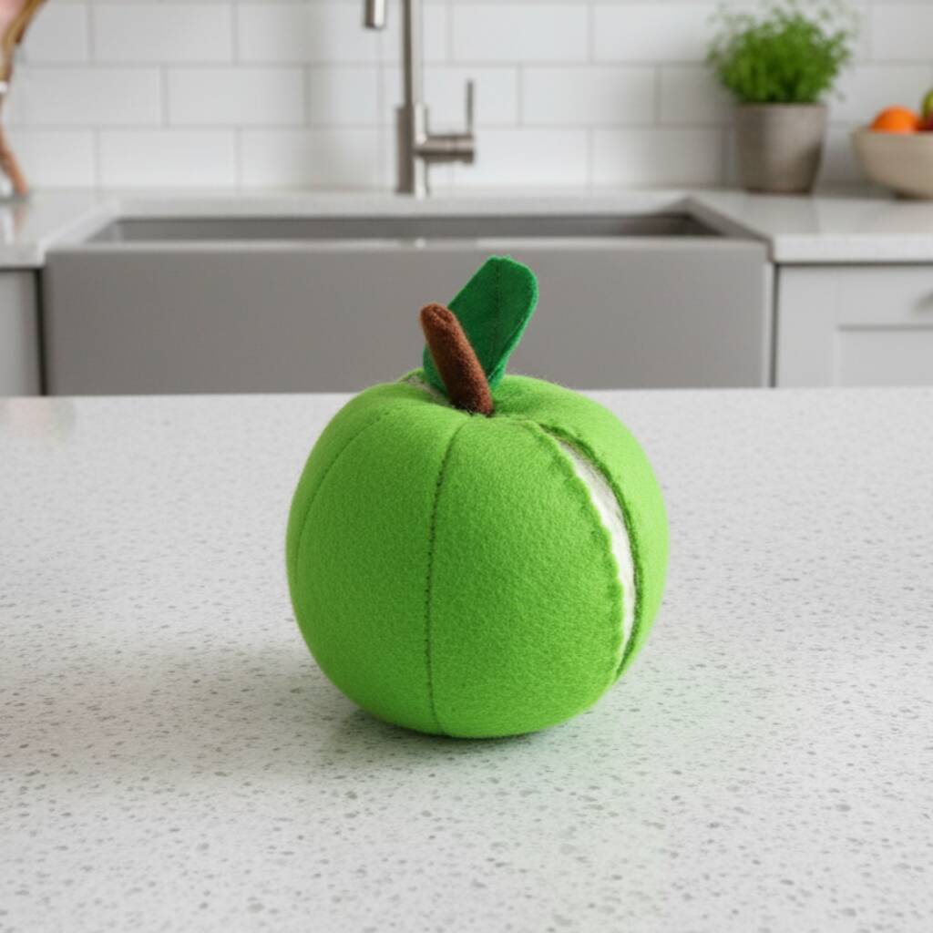 Cuttable Felt Apple Toy – Interactive, Handmade, Ukca/Ce Certified, 1 of 8