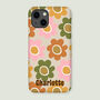 Personalised Retro Flower Snap Phone Case, thumbnail 1 of 2