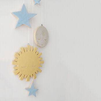 Ceramic Sun, Moon And Stars Wall Hanging, 3 of 5