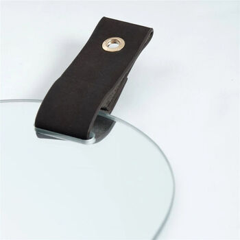 Small Niki Wall Mirror With Faux Leather Strap, 5 of 5