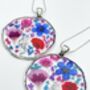 Statement Necklace With Multicolour Flowers In Silver, thumbnail 4 of 12