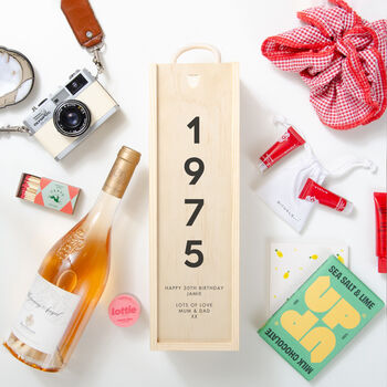 Personalised 50th Birthday Bottle Box Gift, 7 of 8